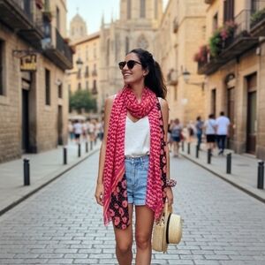 HUGE Juicy Couture Silk Shawl Scarf 😍